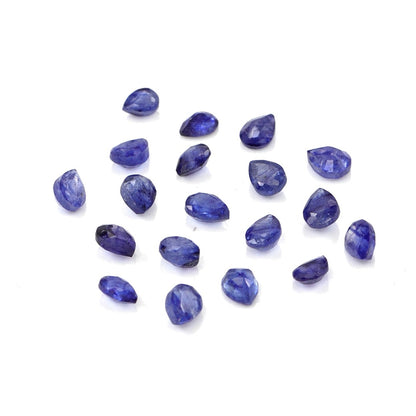 Natural Bangkok Blue Sapphire Calibrated Pears | 3x4mm & 4x5mm