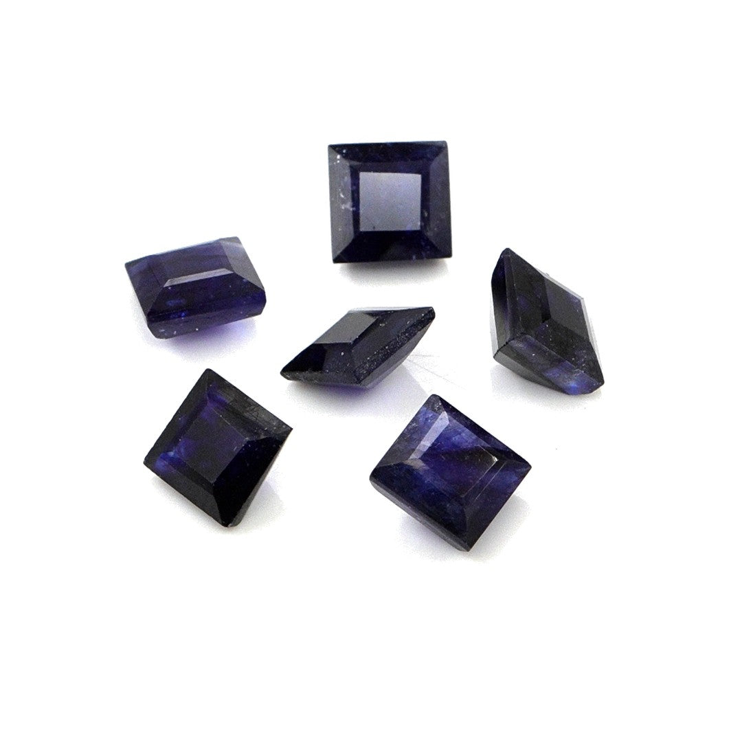 Natural Bangkok Blue Sapphire Calibrated Squares | 5mm & 6mm