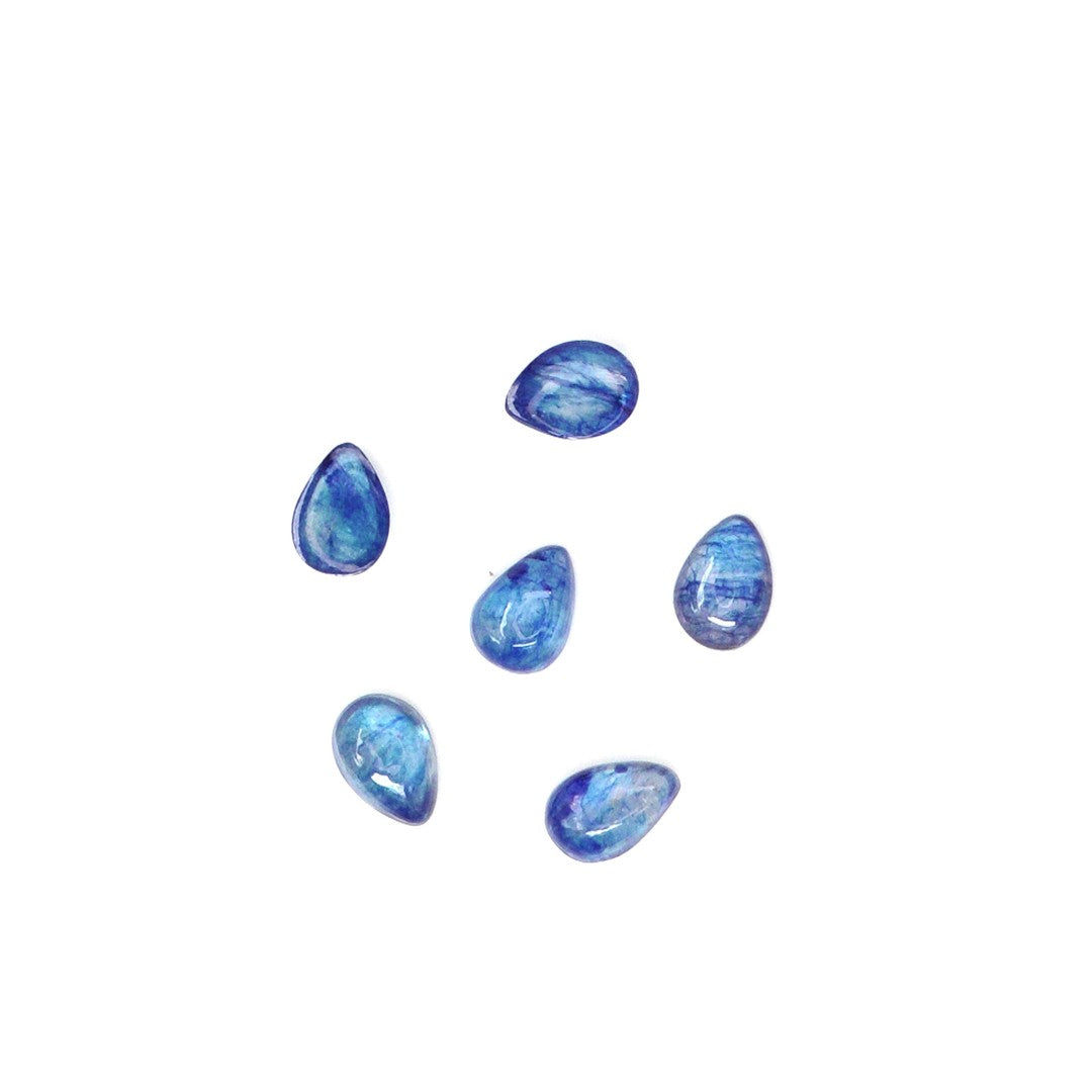 Natural Bangkok Blue Sapphire Calibrated Cabochon Pears | 3x5mm & 4x6mm