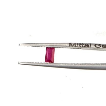 Natural Untreated Mozambique Ruby Calibrated Baguettes | 2x4mm & 2.5x5mm
