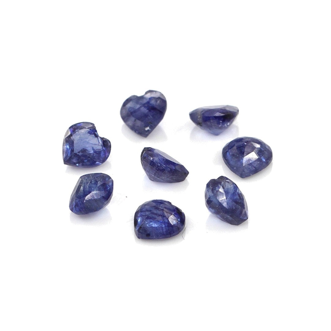 Natural Bangkok Blue Sapphire Calibrated Hearts | 4mm & 4.5mm