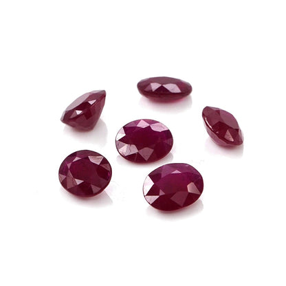 Natural Untreated African Ruby Calibrated Ovals | 5x6mm & 6x7mm