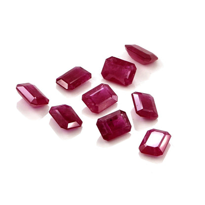 Natural Untreated Mozambique Ruby Calibrated Octagons | 5x7mm & 6x8mm