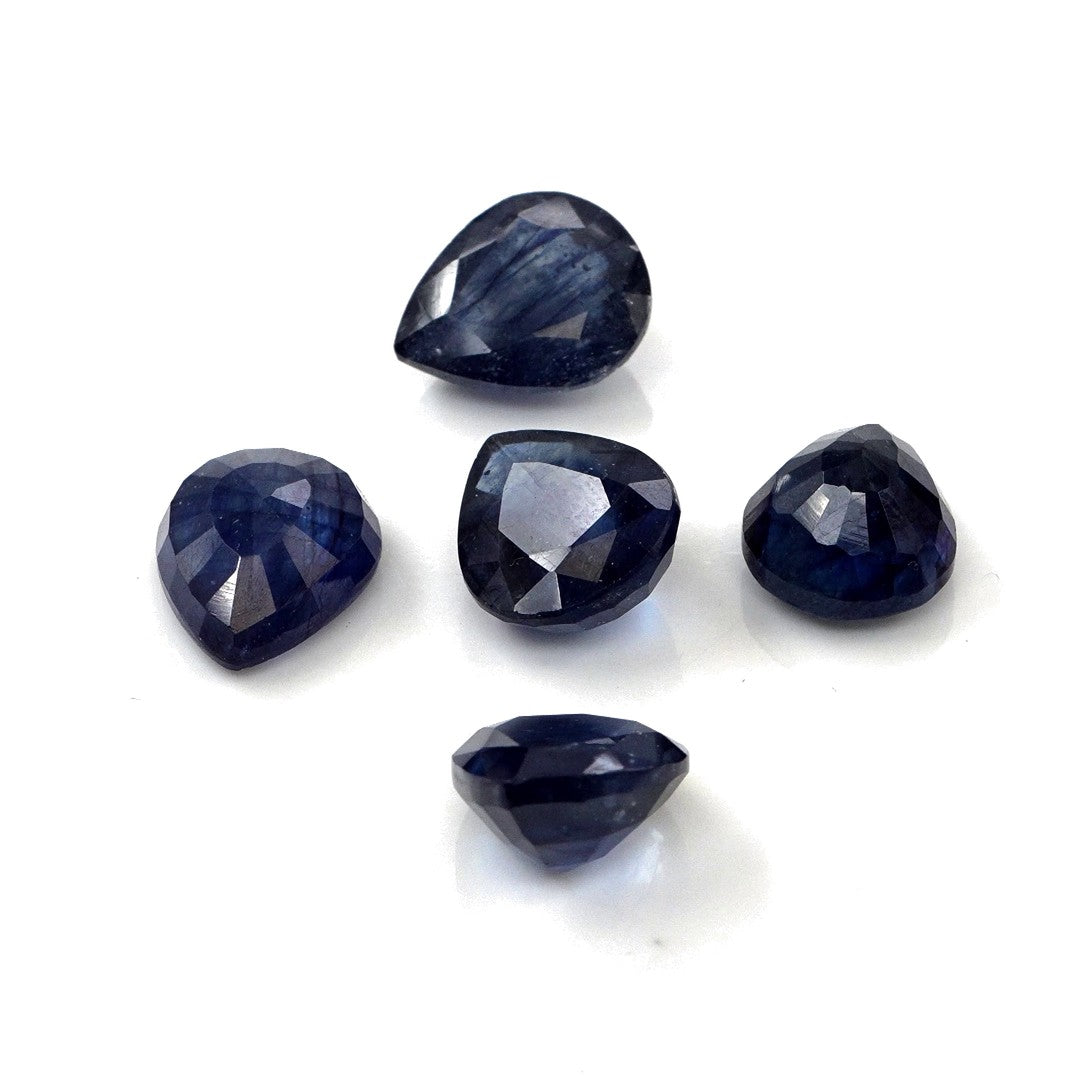 Natural Bangkok Blue Sapphire Calibrated Pears | 9x11mm & 10x12mm