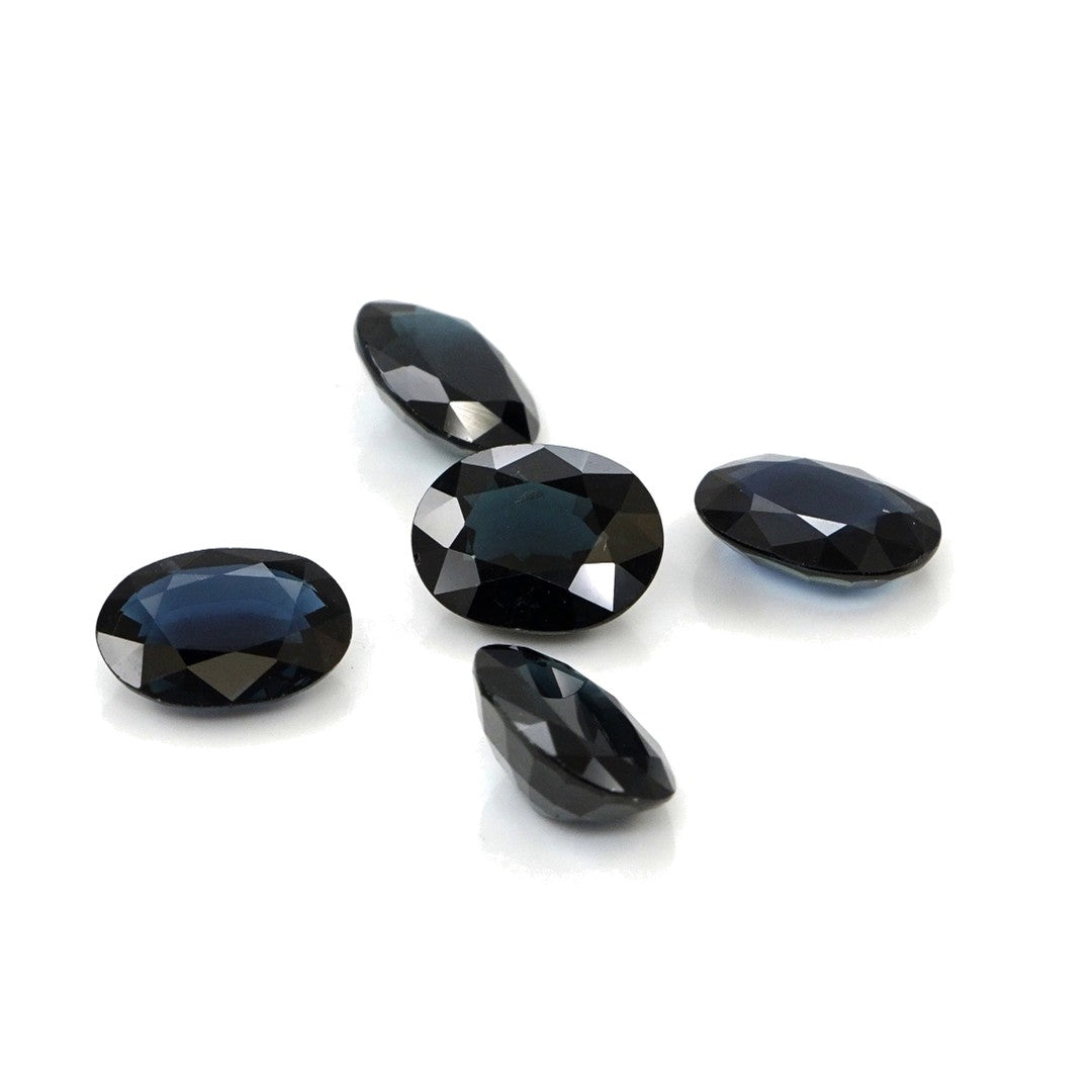 Natural Untreated Blue Sapphire Calibrated Ovals | 5x7mm & 6x8mm