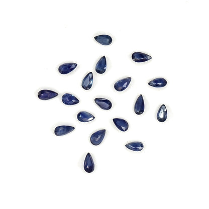 Natural Untreated Blue Sapphire Calibrated Pears | 3x5mm & 4x6mm