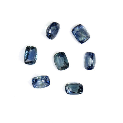 Natural Untreated Australian Teal Sapphire Calibrated Long Cushions | 3x4mm & 4x5mm