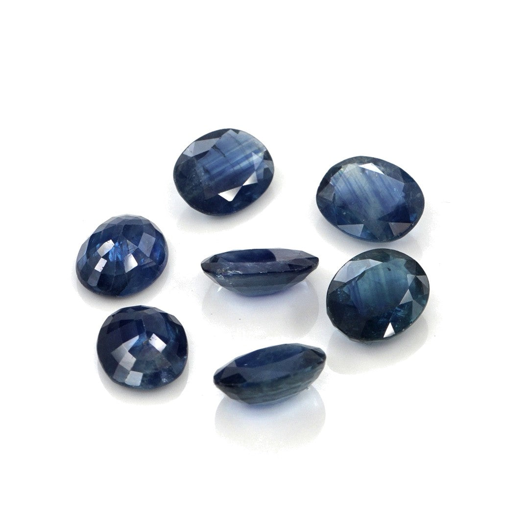 Natural Untreated Blue Sapphire Calibrated Ovals | 7x9mm & 8x10mm