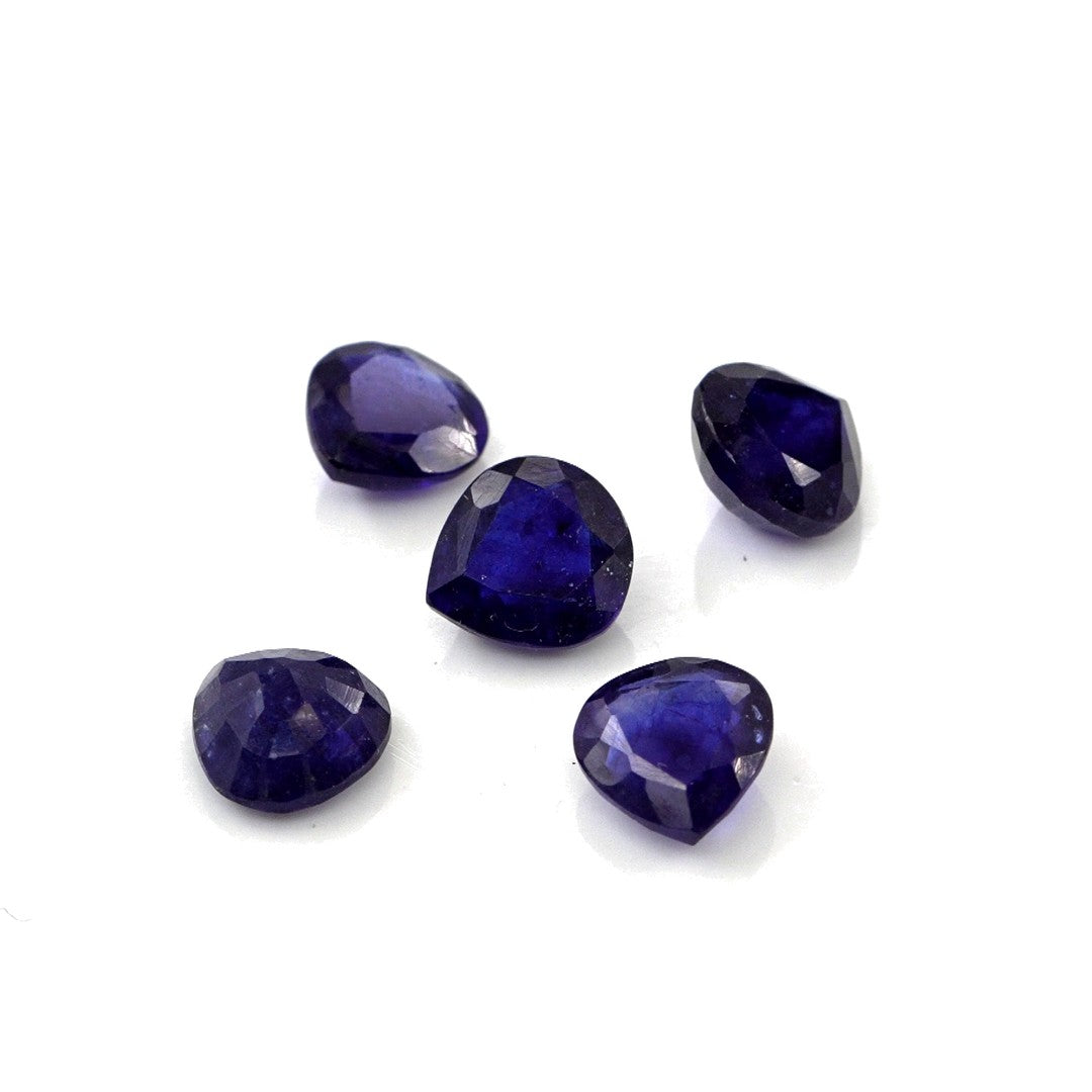 Natural Bangkok Blue Sapphire Calibrated Hearts | 5mm & 6mm