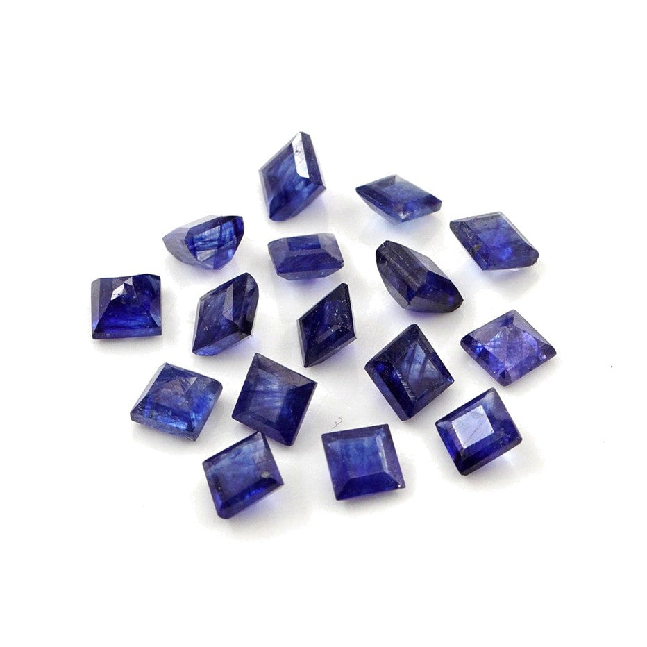 Natural Bangkok Blue Sapphire Calibrated Squares | 3mm & 3.5mm