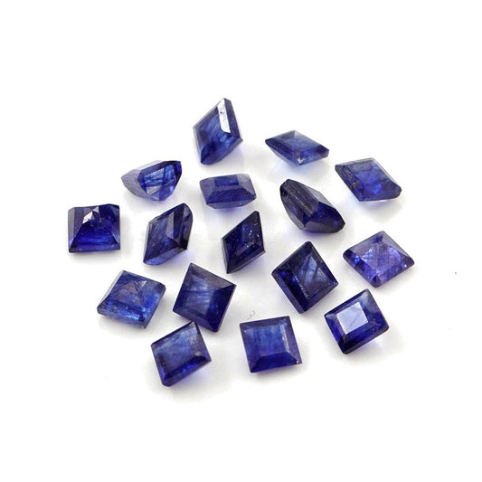 Natural Bangkok Blue Sapphire Calibrated Squares | 3mm & 3.5mm