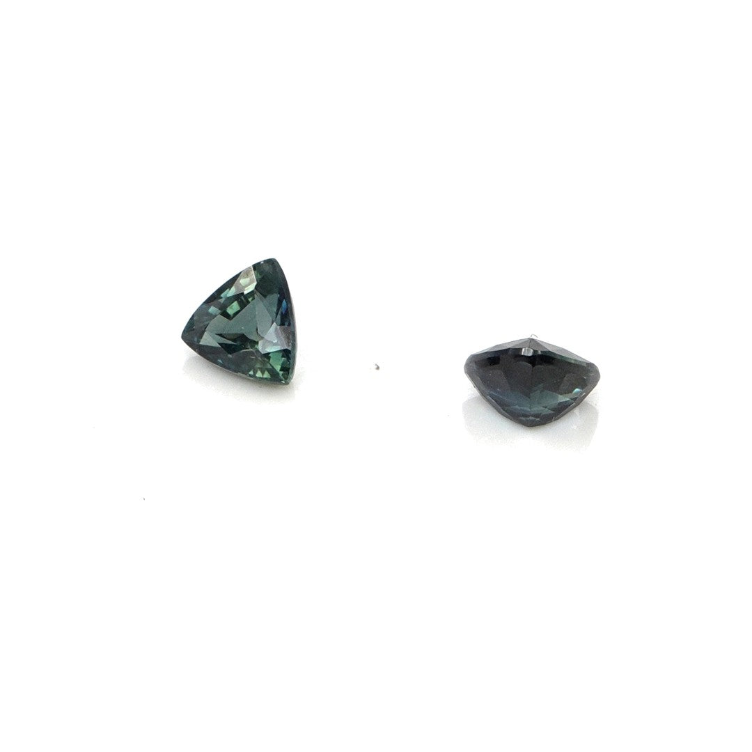 Natural Untreated Australian Teal Sapphire Calibrated Trillions | 5mm & 6mm