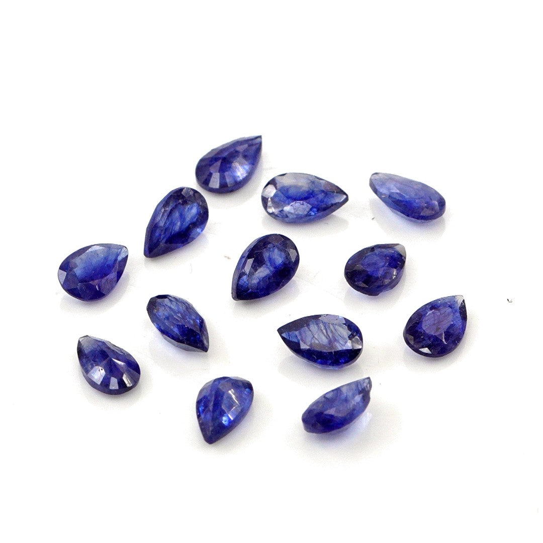 Natural Bangkok Blue Sapphire Calibrated Pears | 3x5mm & 4x6mm