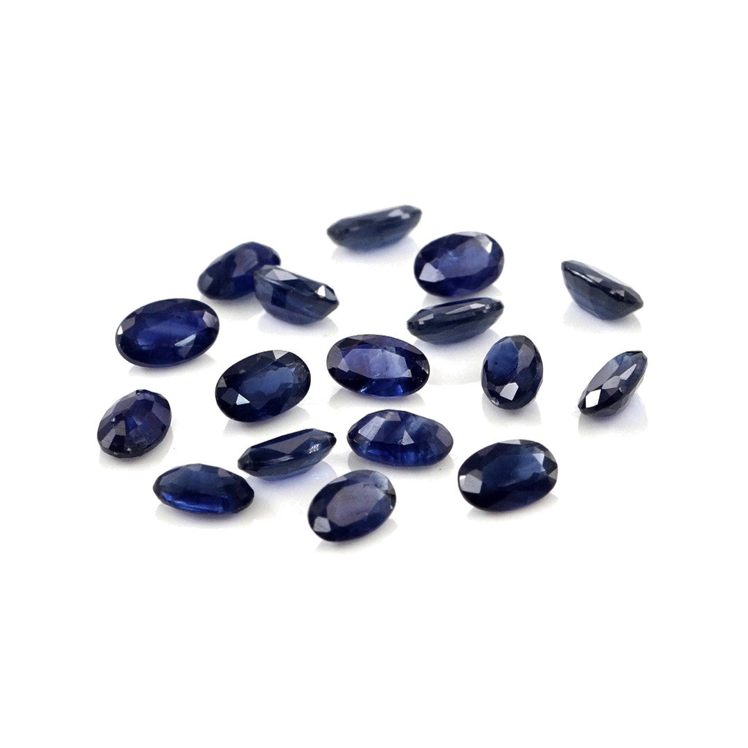 Natural Untreated Blue Sapphire Calibrated Ovals | 3x5mm & 4x6mm