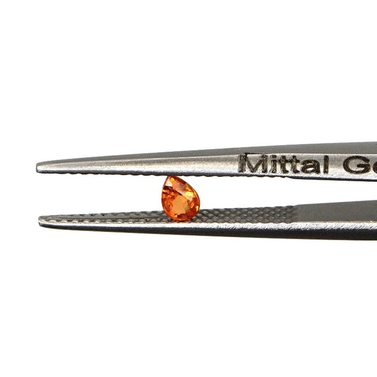 Natural Untreated Orange Sapphire Calibrated Pears | 3x4mm & 4x5mm
