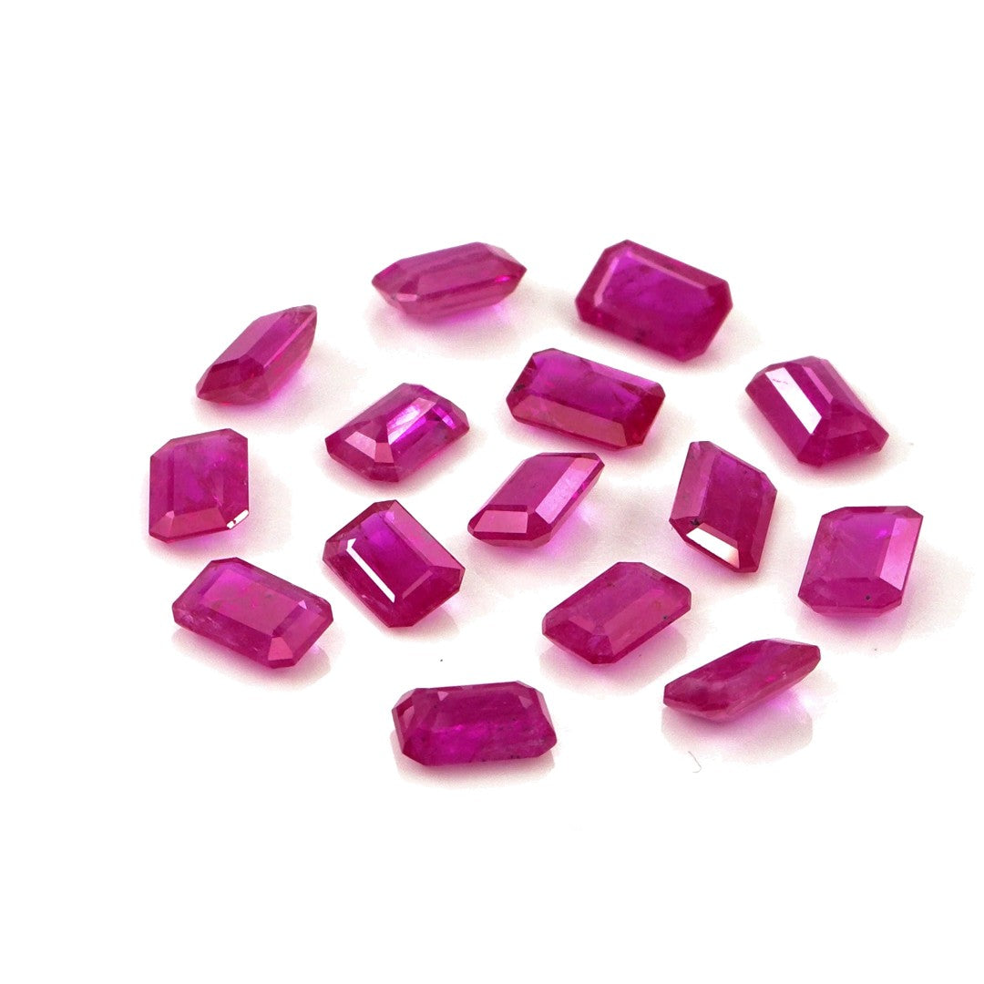 Natural Untreated Mozambique Ruby Calibrated Octagons | 3x5mm & 4x6mm