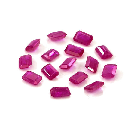 Natural Untreated Mozambique Ruby Calibrated Octagons | 3x5mm & 4x6mm