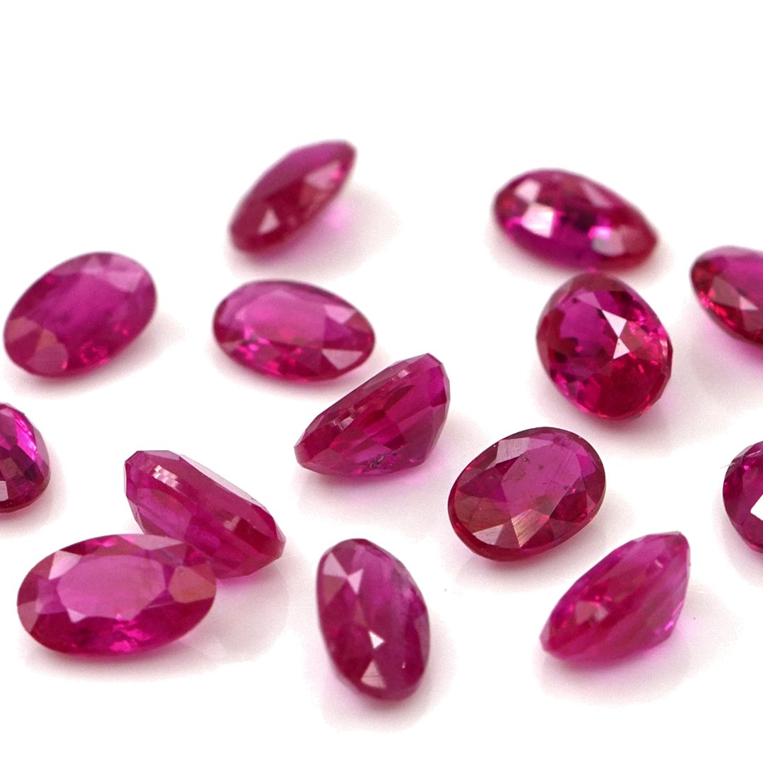 Natural Untreated Burma Ruby Calibrated Ovals | 3x5mm & 4x6mm