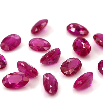 Natural Untreated Burma Ruby Calibrated Ovals | 3x5mm & 4x6mm