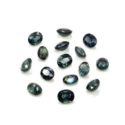Natural Untreated Australian Teal Sapphire Calibrated Ovals | 3x4mm & 4x5mm