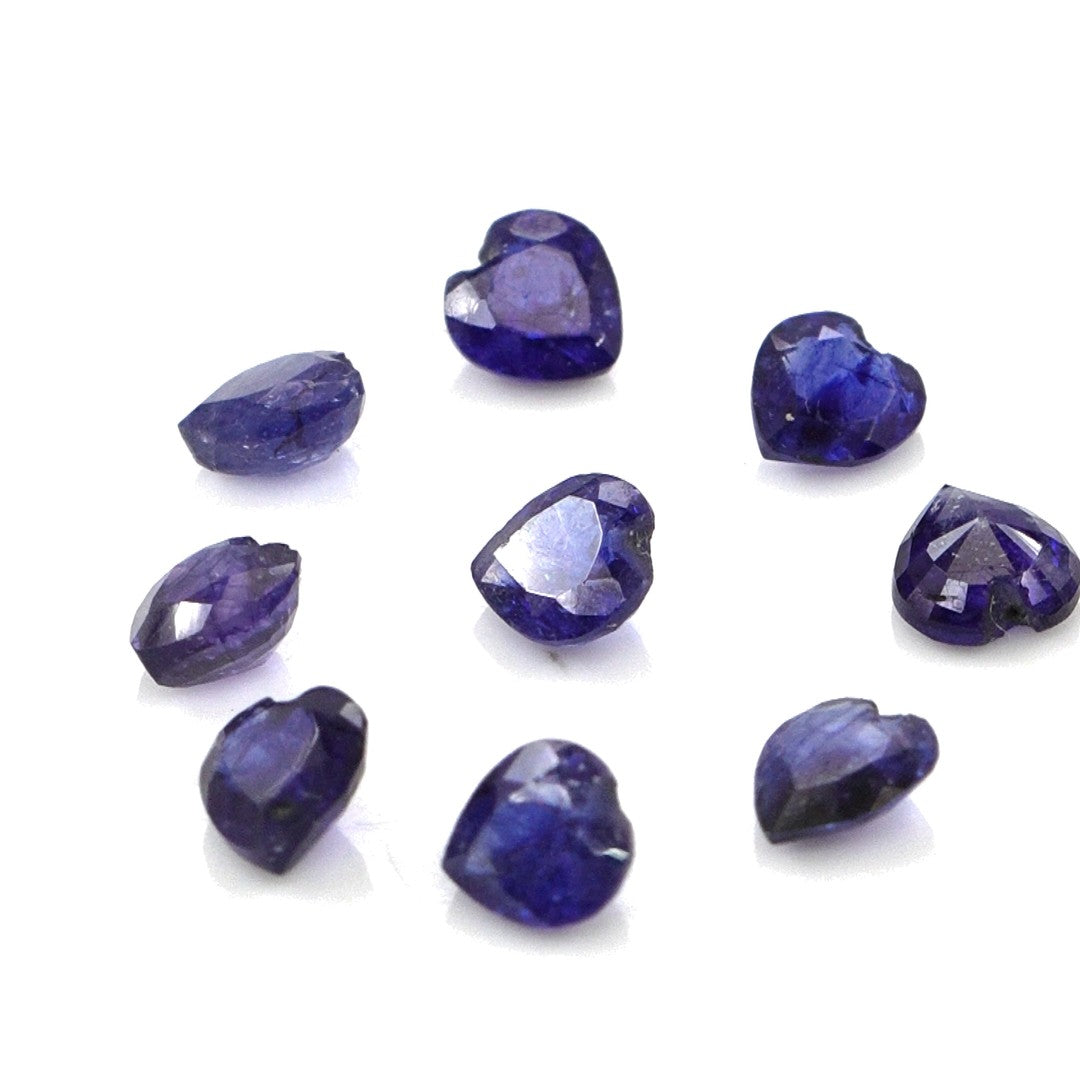 Natural Bangkok Blue Sapphire Calibrated Hearts | 3mm & 3.5mm