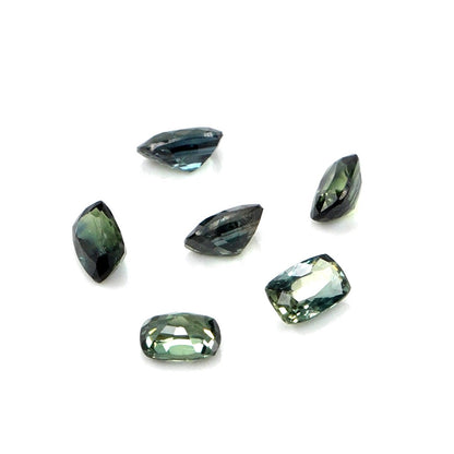 Natural Untreated Australian Teal Sapphire Calibrated Long Cushions | 3x4mm & 4x5mm