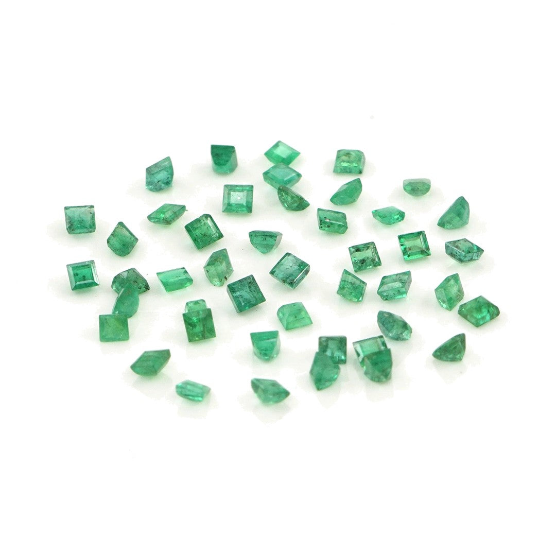 Natural Zambian Emerald Calibrated Squares | 2mm & 2.5mm