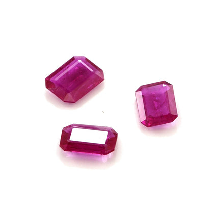 Natural Untreated Burma Ruby Calibrated Octagons | 5x7mm & 6x8mm