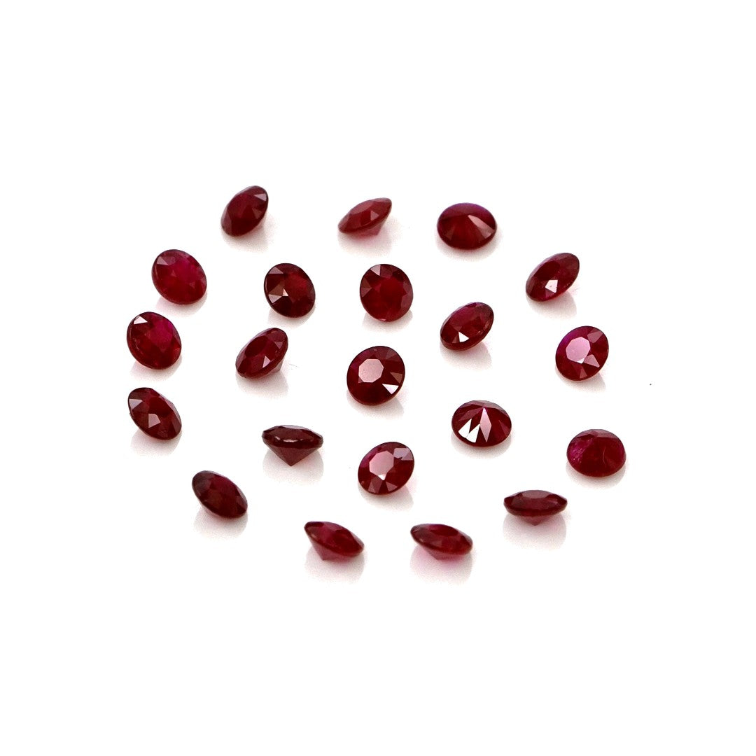 Natural Untreated African Ruby Calibrated Rounds | 2mm & 2.5mm