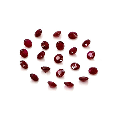 Natural Untreated African Ruby Calibrated Rounds | 2mm & 2.5mm