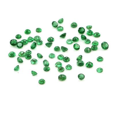 Natural Zambian Emerald Calibrated Rounds | 2mm & 2.5mm