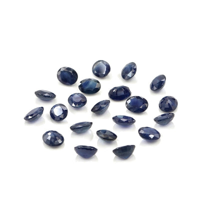 Natural Untreated Bangkok Blue Sapphire Calibrated Ovals | 3x4mm & 4x5mm