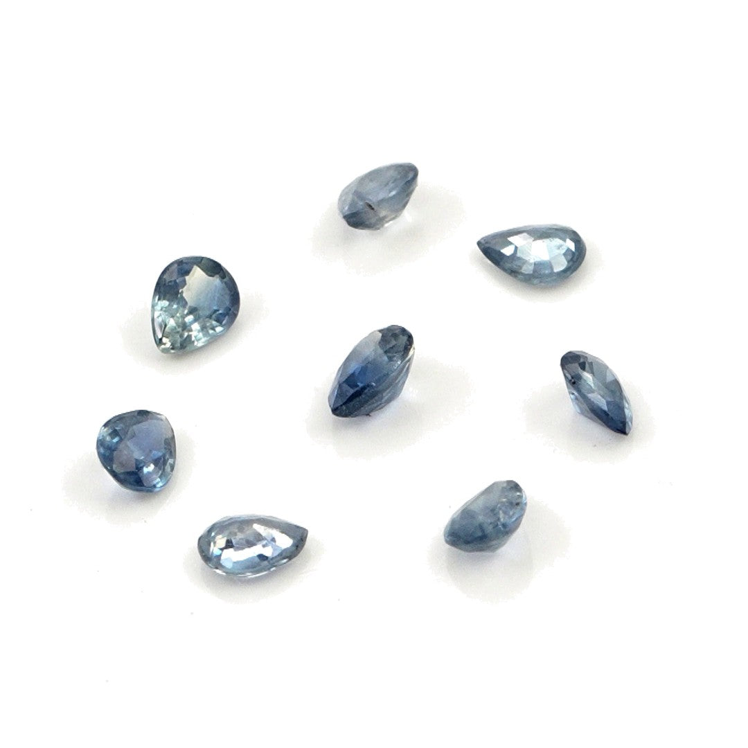 Natural Untreated Blue Sapphire Calibrated Pears | 3x4mm & 4x5mm