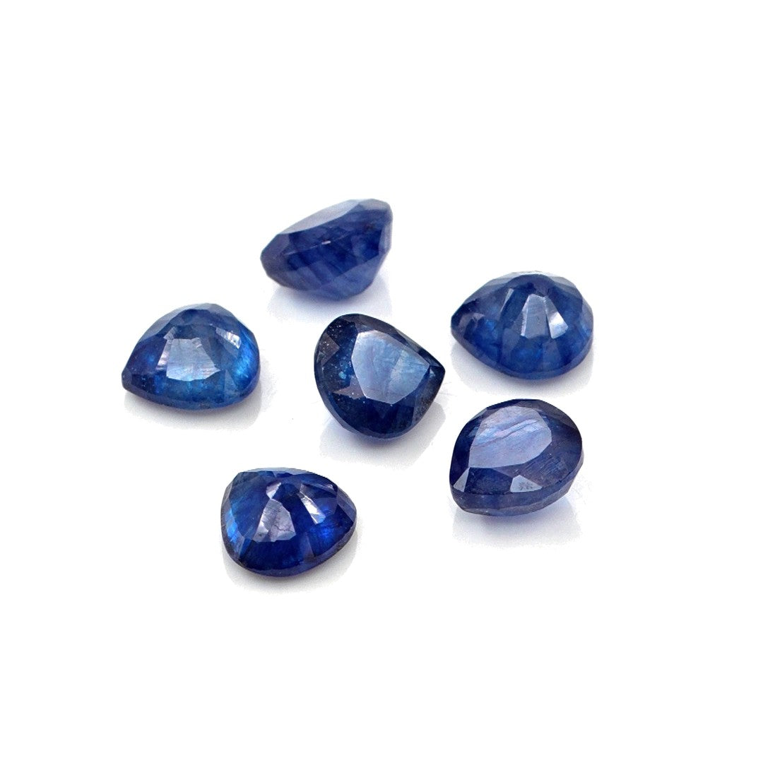 Natural Bangkok Blue Sapphire Calibrated Hearts | 5mm & 6mm