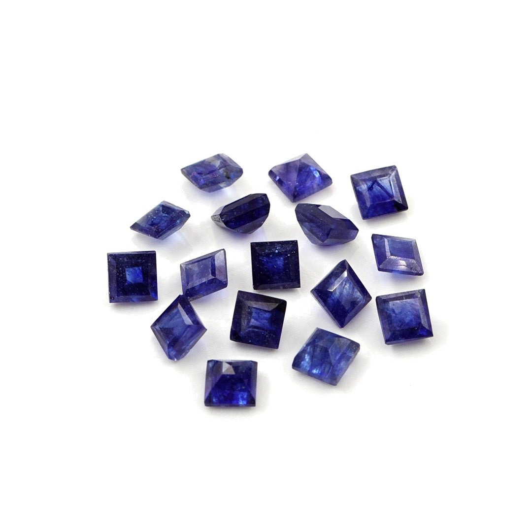 Natural Bangkok Blue Sapphire Calibrated Squares | 3mm & 3.5mm