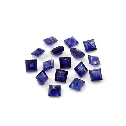 Natural Bangkok Blue Sapphire Calibrated Squares | 3mm & 3.5mm