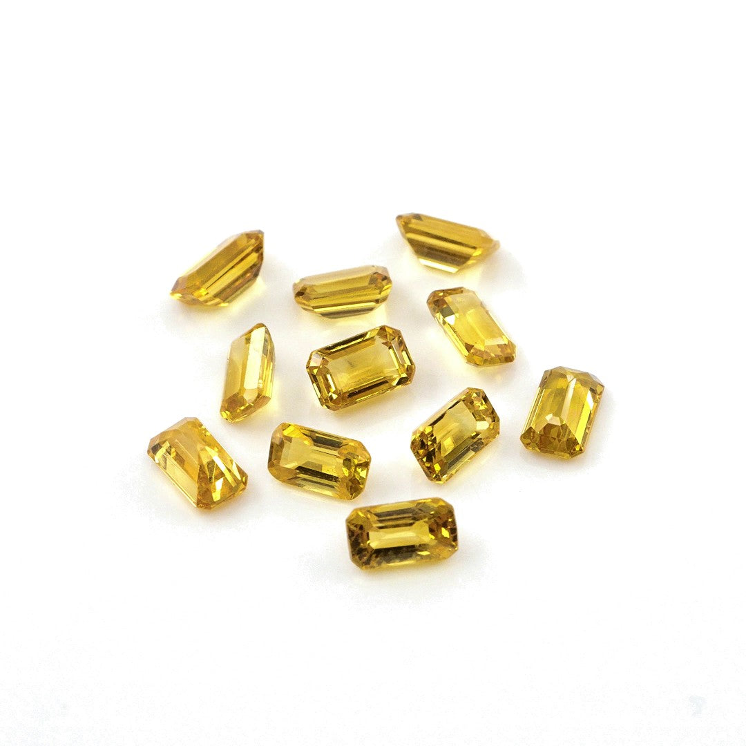 Natural Untreated Yellow Sapphire Calibrated Octagons | 3x5mm & 4x6mm