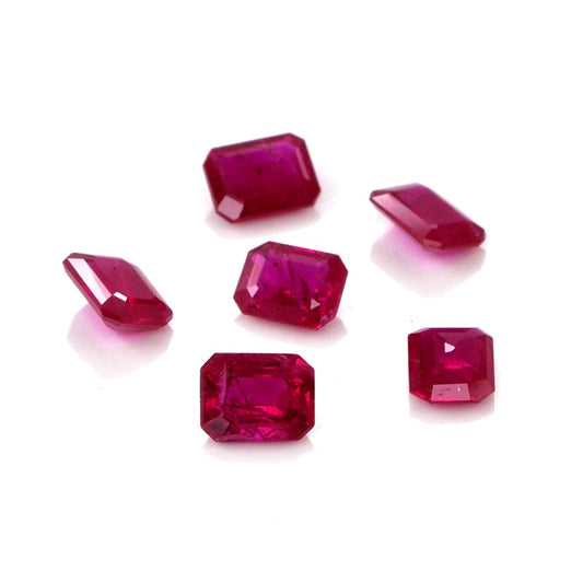 Natural Untreated Mozambique Ruby Calibrated Octagons | 3x4mm & 4x5mm