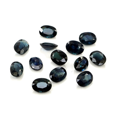 Natural Untreated Australian Blue Sapphire Calibrated Ovals | 5x7mm & 6x8mm