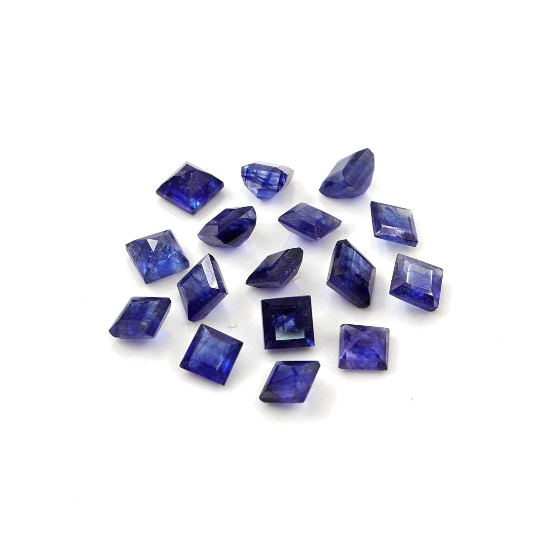 Natural Bangkok Blue Sapphire Calibrated Squares | 3mm & 3.5mm