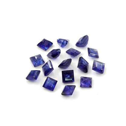 Natural Bangkok Blue Sapphire Calibrated Squares | 3mm & 3.5mm
