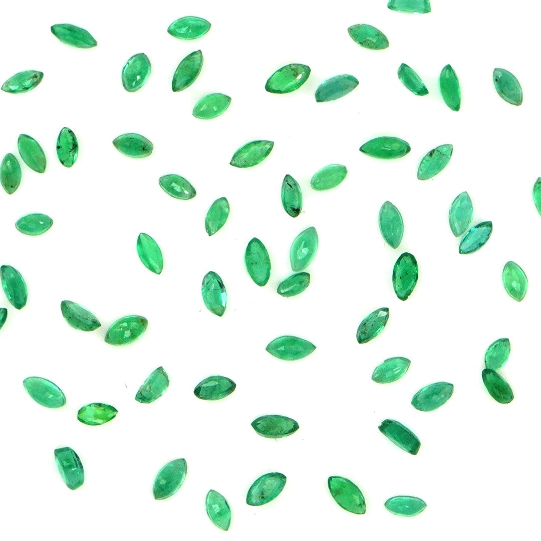 Natural Zambian Emerald Calibrated Marquise | 1.5x3mm & 2x4mm