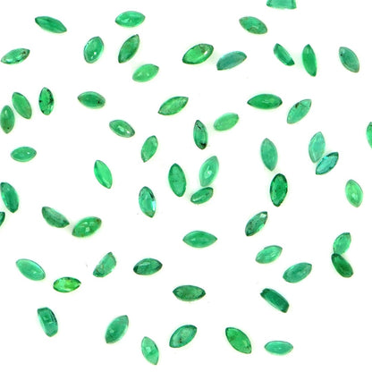 Natural Zambian Emerald Calibrated Marquise | 1.5x3mm & 2x4mm