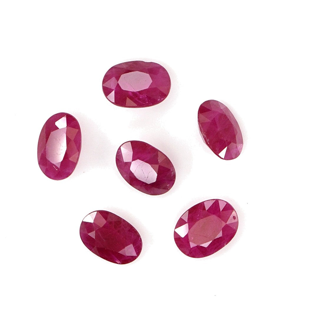 Natural Untreated Burma Ruby Calibrated Ovals | 5x7mm & 6x8mm