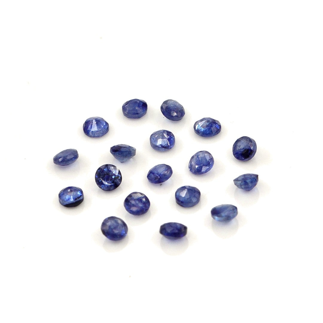 Natural Bangkok Blue Sapphire Calibrated Rounds | 2.5mm & 3mm