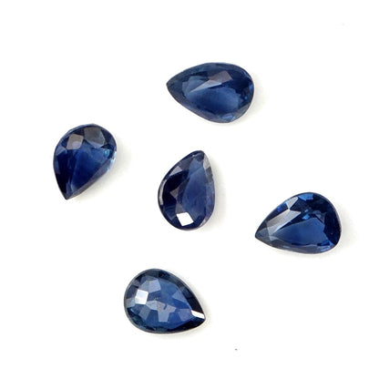 Natural Untreated Blue Sapphire Calibrated Pears | 3x4mm & 4x5mm