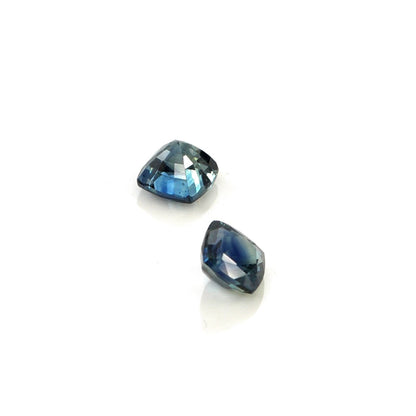 Natural Untreated Australian Teal Sapphire Calibrated Cushions | 5mm & 6mm