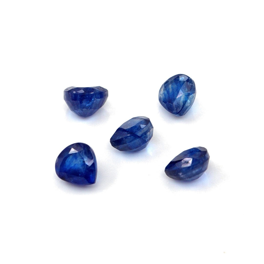 Natural Bangkok Blue Sapphire Calibrated Hearts | 5mm & 6mm