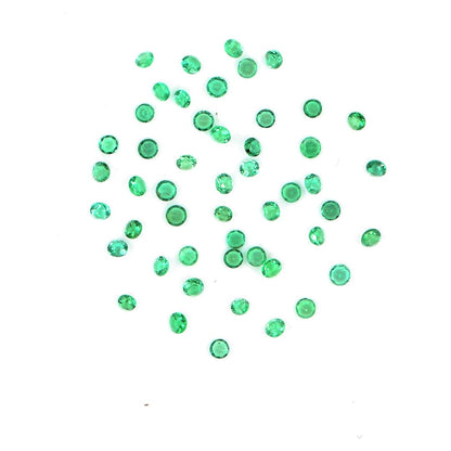 Natural Zambian Emerald Calibrated Rounds | 1mm & 1.5mm