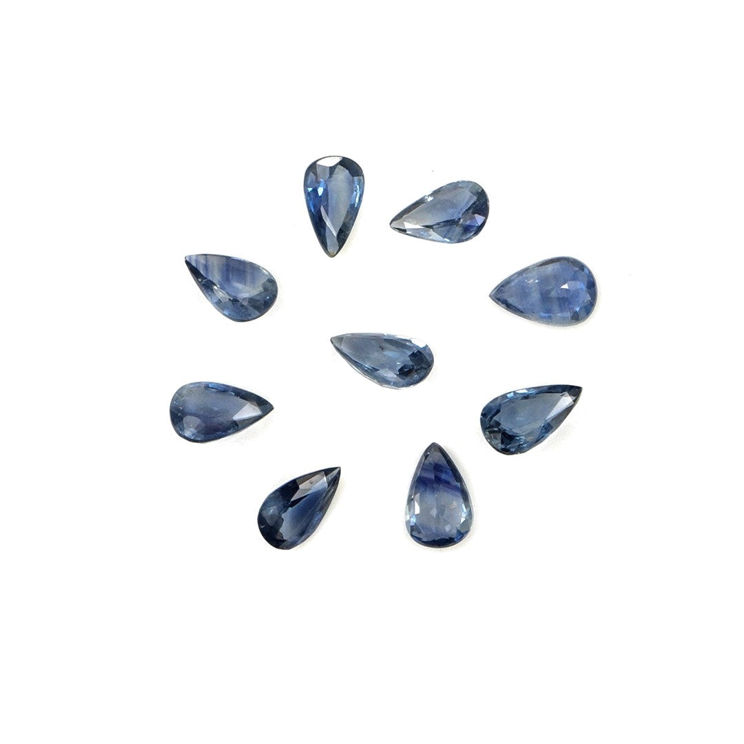 Natural Untreated Blue Sapphire Calibrated Pears | 3x5mm & 4x6mm